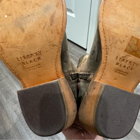 Liberty Black Garden Tan Floral Tall LB7129148 Cowboy Western Boots - Picture 13 of 16